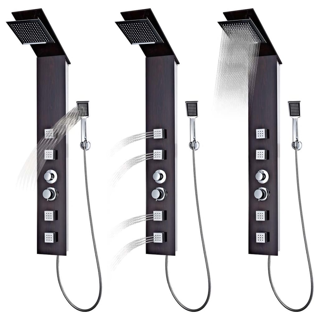 vidaXL üveg tusoló torony barna - Image 3
