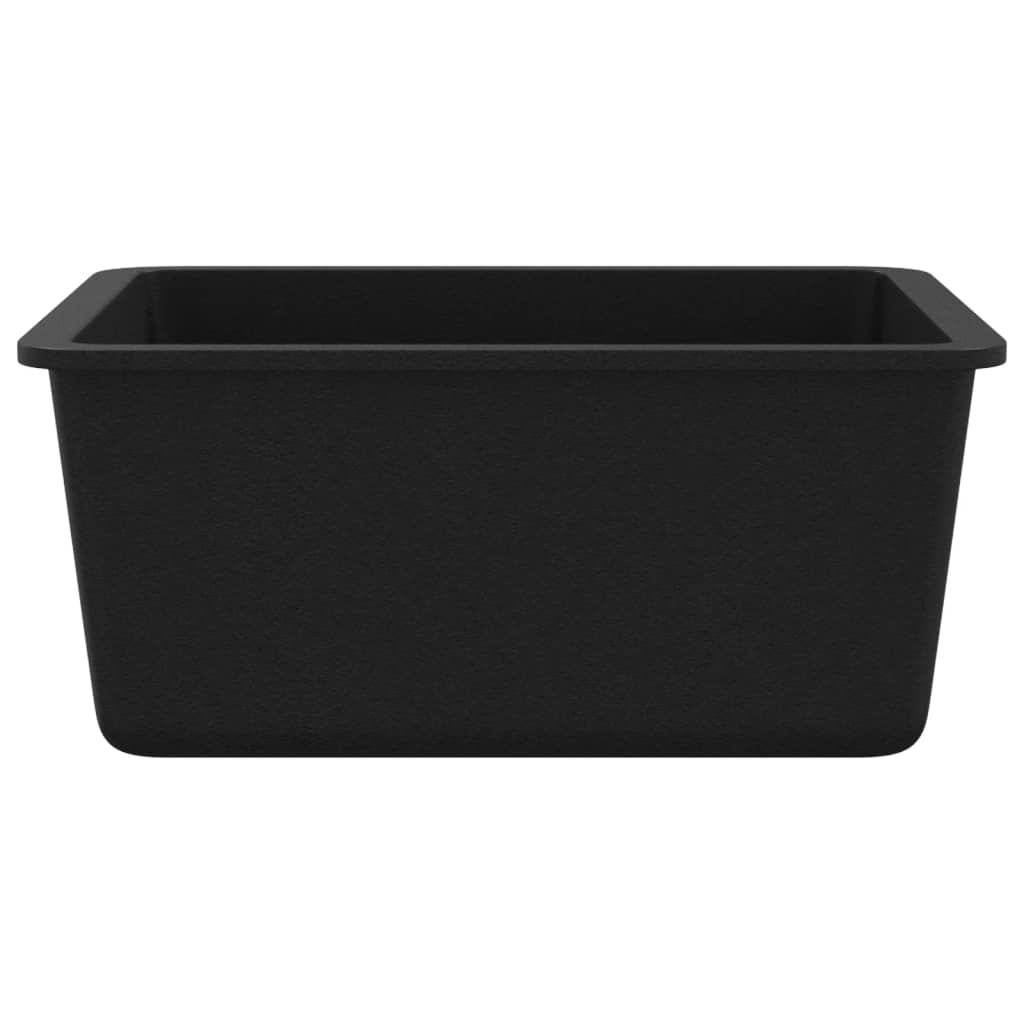 vidaXL fekete, egymedencés gránit mosogatótálca - Image 6