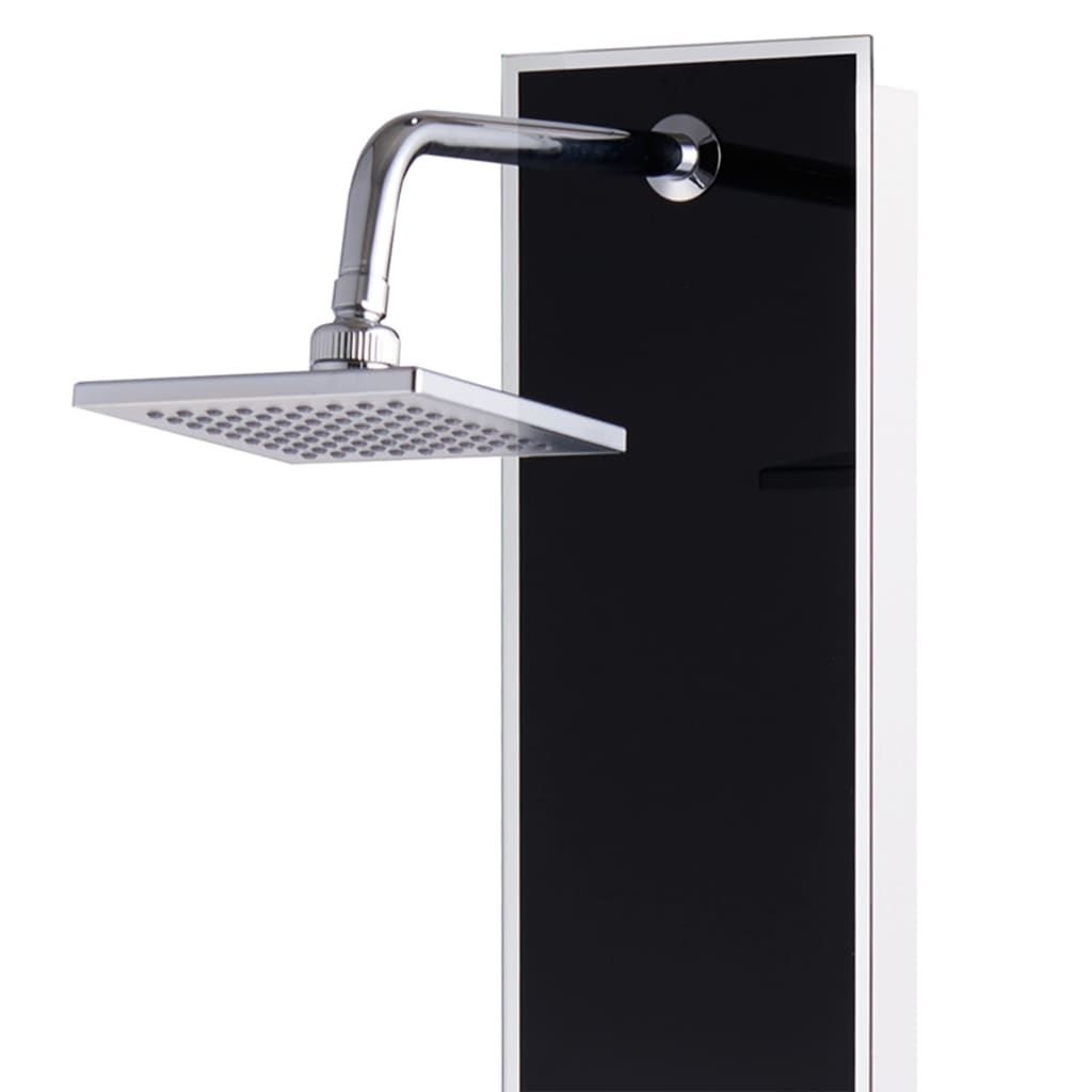 vidaXL fekete üveg zuhanypanel 18 x 42,1 x 120 cm - Image 3