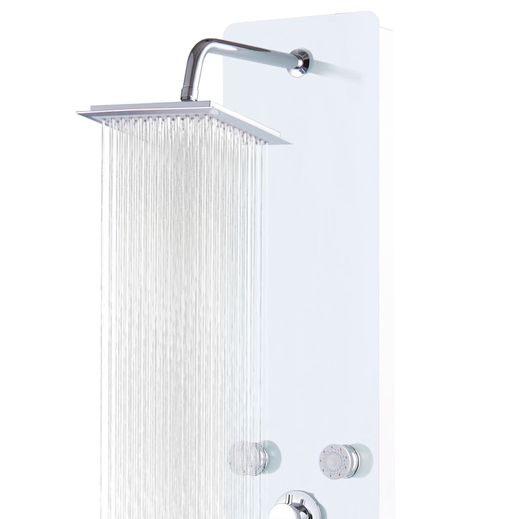 vidaXL fehér üveg zuhanypanel 25 x 44,6 x 130 cm - Image 7