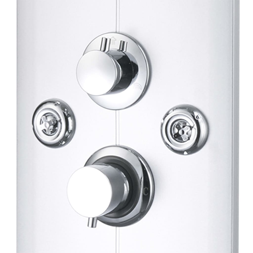 vidaXL ezüstszínű zuhanypanel 25 x 43 x 120 cm - Image 6