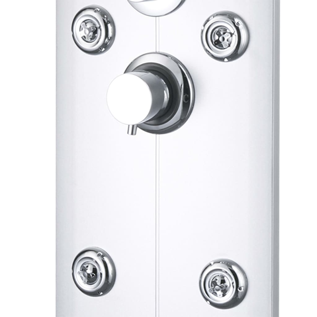 vidaXL ezüstszínű zuhanypanel 25 x 43 x 120 cm - Image 7