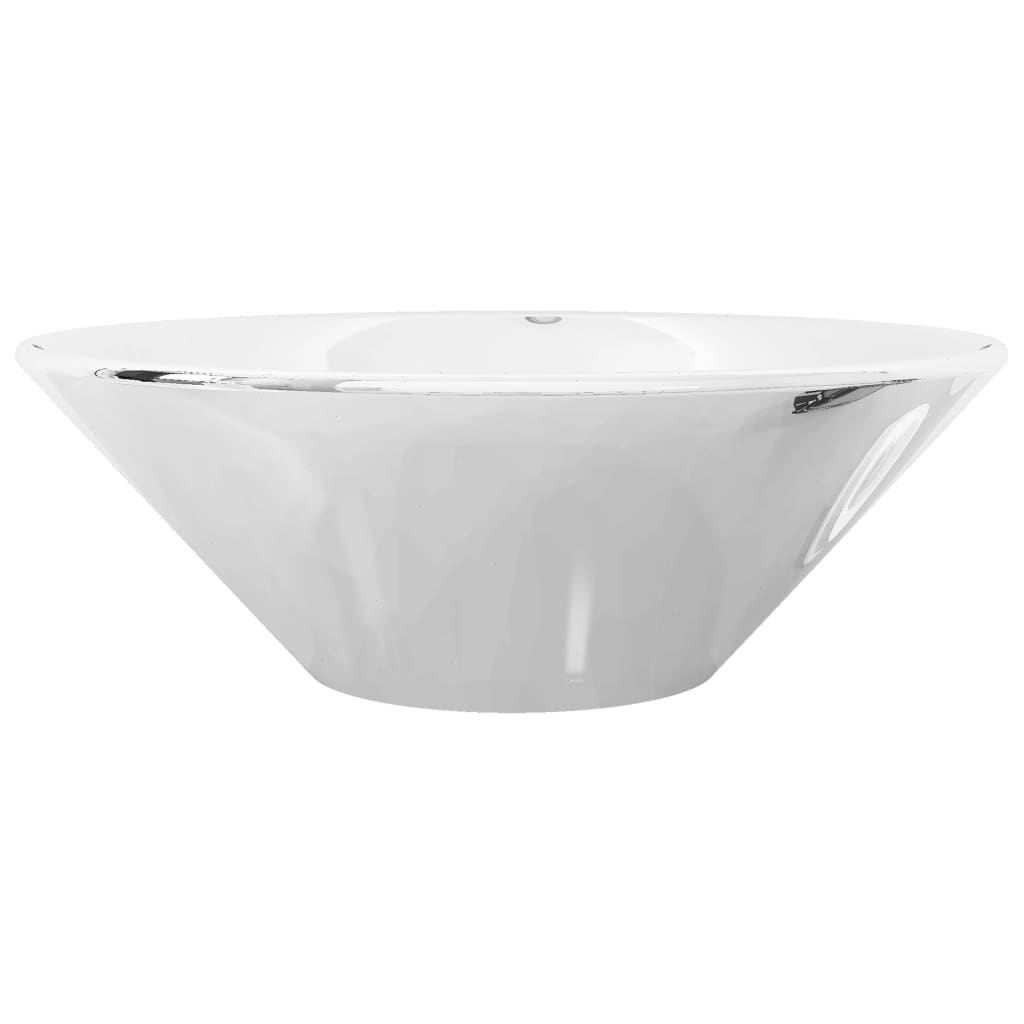 vidaXL ezüstszínű kerámia mosdókagyló 42 x 14 cm - Image 5