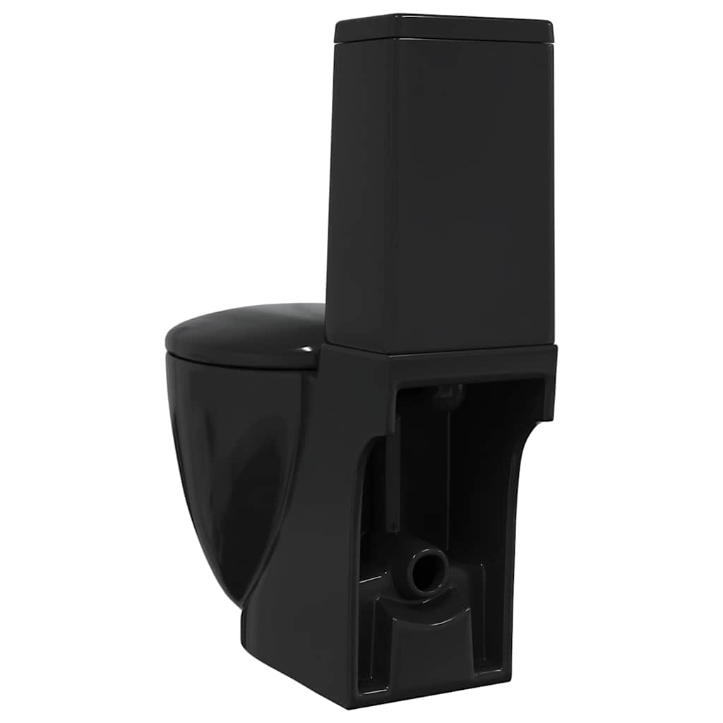 vidaXL fekete kerámia WC öblítőrendszerrel - Image 6