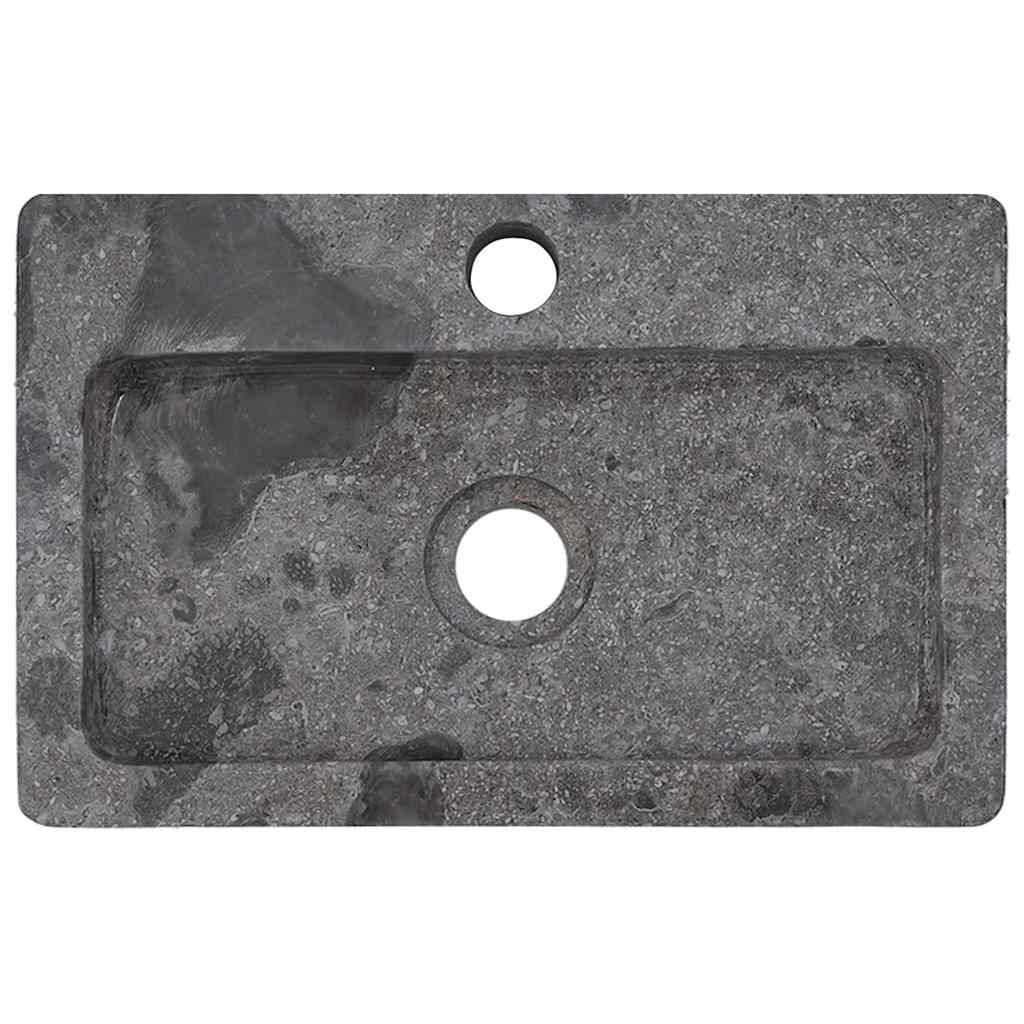 vidaXL szürke márvány falra szerelhető mosdókagyló 38 x 24 x 6,5 cm - Image 2