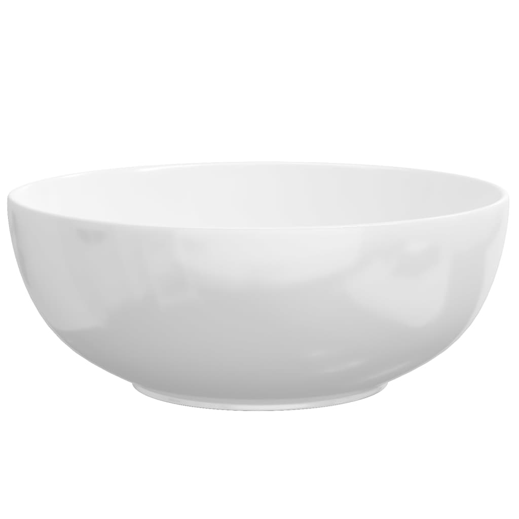 vidaXL fehér kerek kerámia mosdókagyló 44x17 cm - Image 5