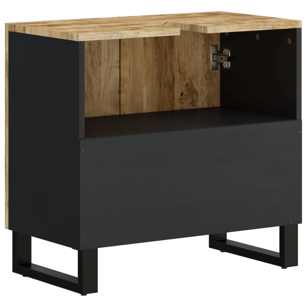 vidaXL tömör mangó- és szerelt fa mosdószekrény 62 x 33 x 58 cm - Image 6