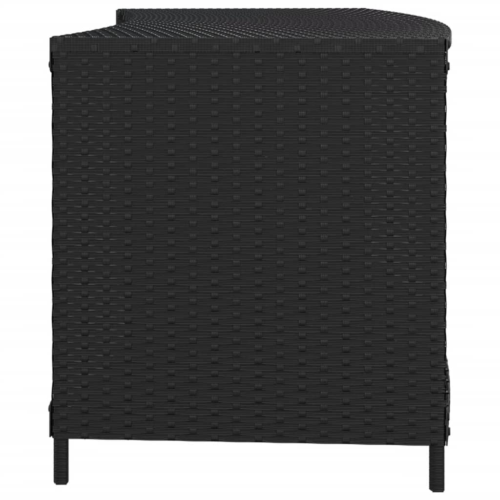 vidaXL 2 db fekete polyrattan tárolópolc - Image 6