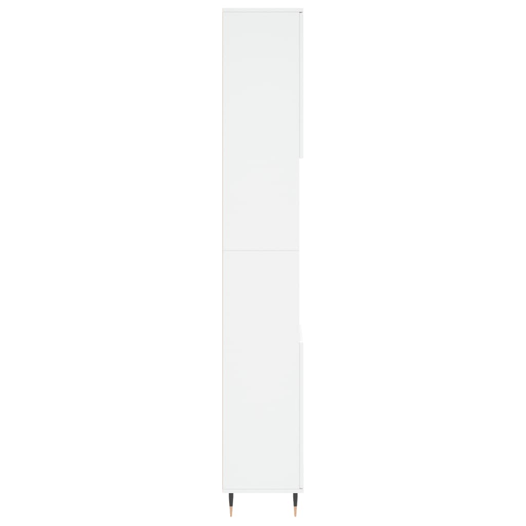 vidaXL fehér szerelt fa fürdőszobaszekrény 30 x 30 x 190 cm - Image 7