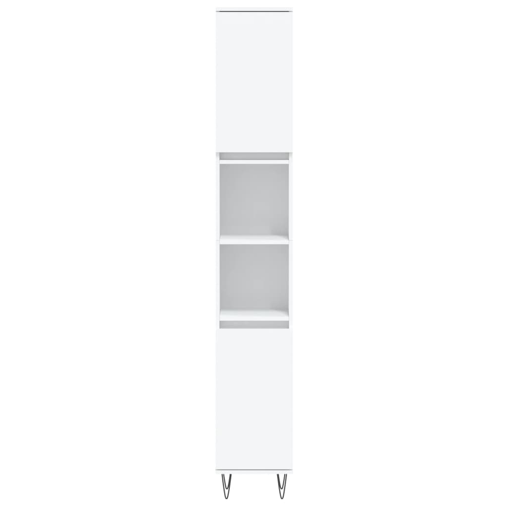 vidaXL fehér szerelt fa fürdőszobaszekrény 30 x 30 x 190 cm - Image 5