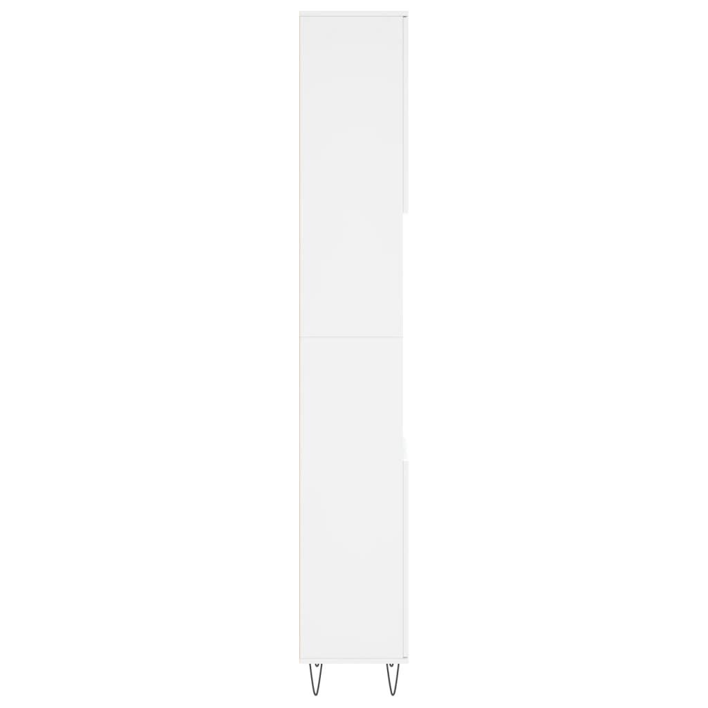 vidaXL fehér szerelt fa fürdőszobaszekrény 30 x 30 x 190 cm - Image 7