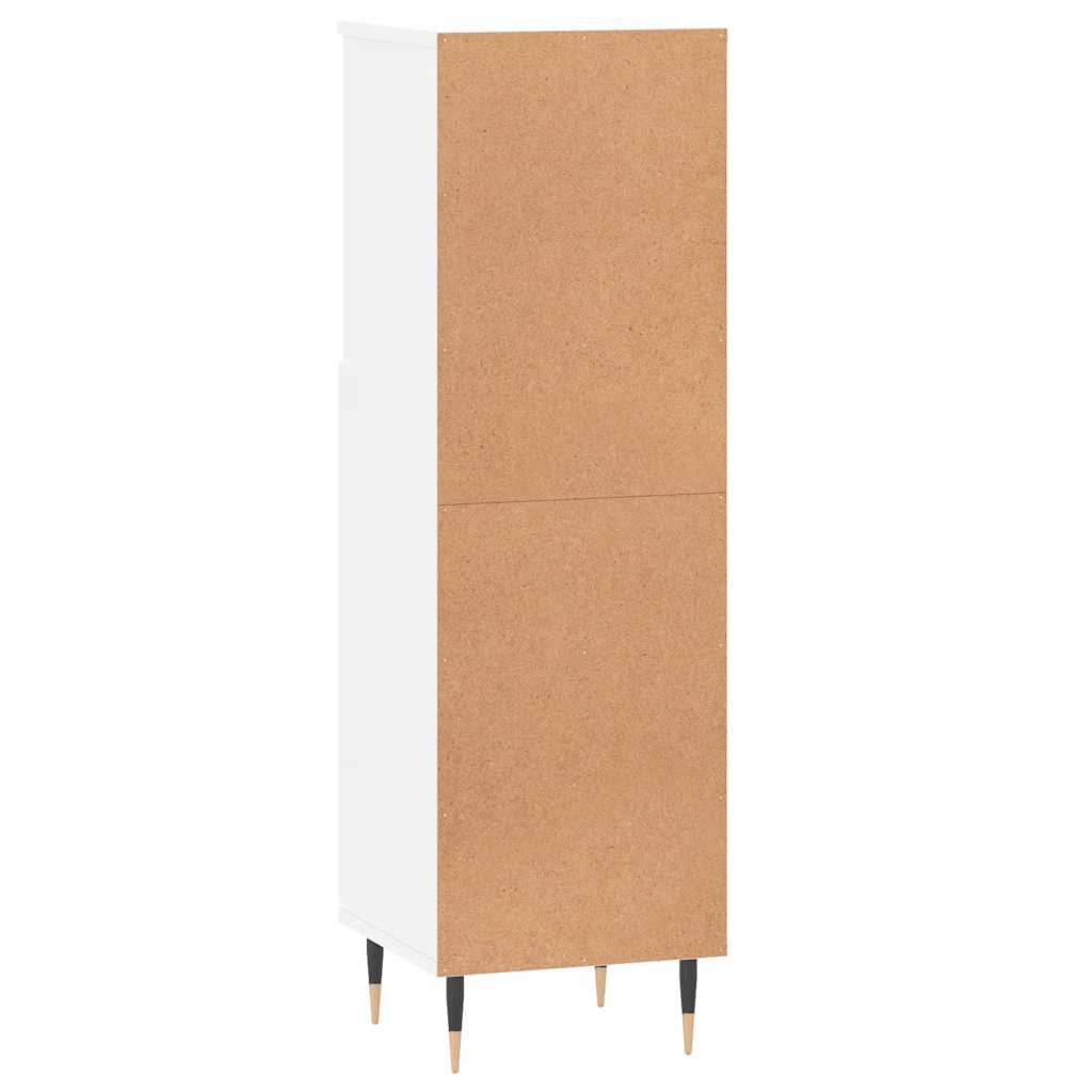vidaXL fehér szerelt fa fürdőszobaszekrény 30 x 30 x 100 cm - Image 8
