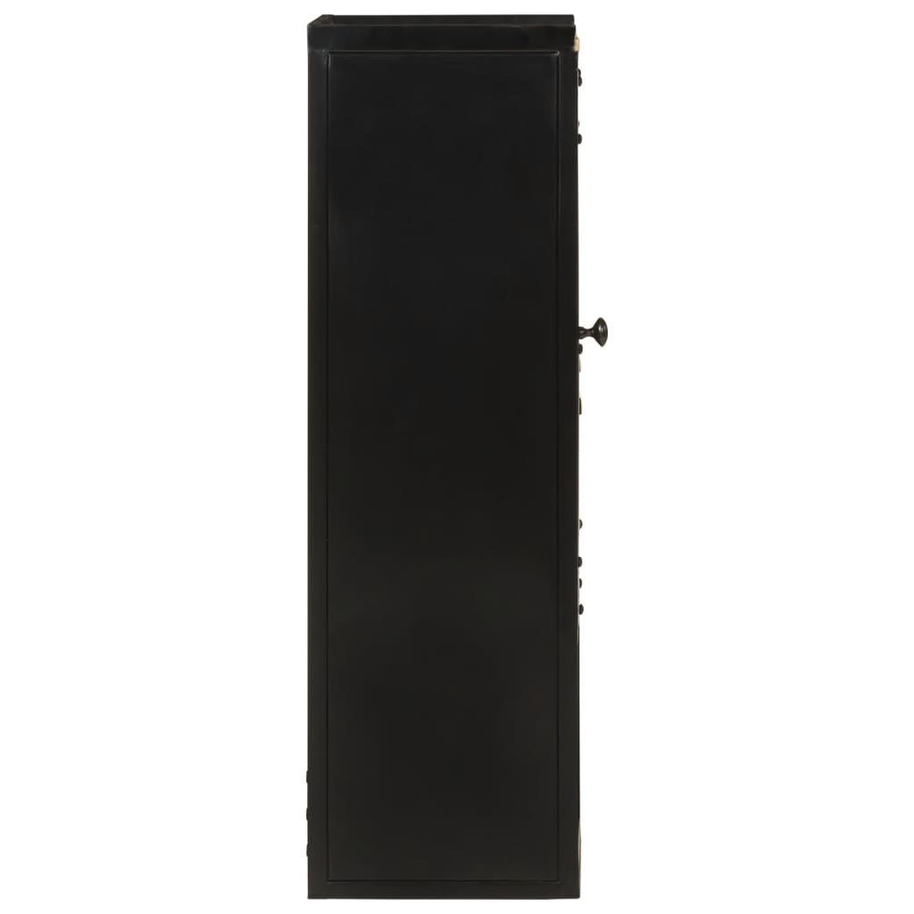 vidaXL vas és tömör mangófa fürdőszobai szekrény 40 x 27 x 90 cm - Image 4