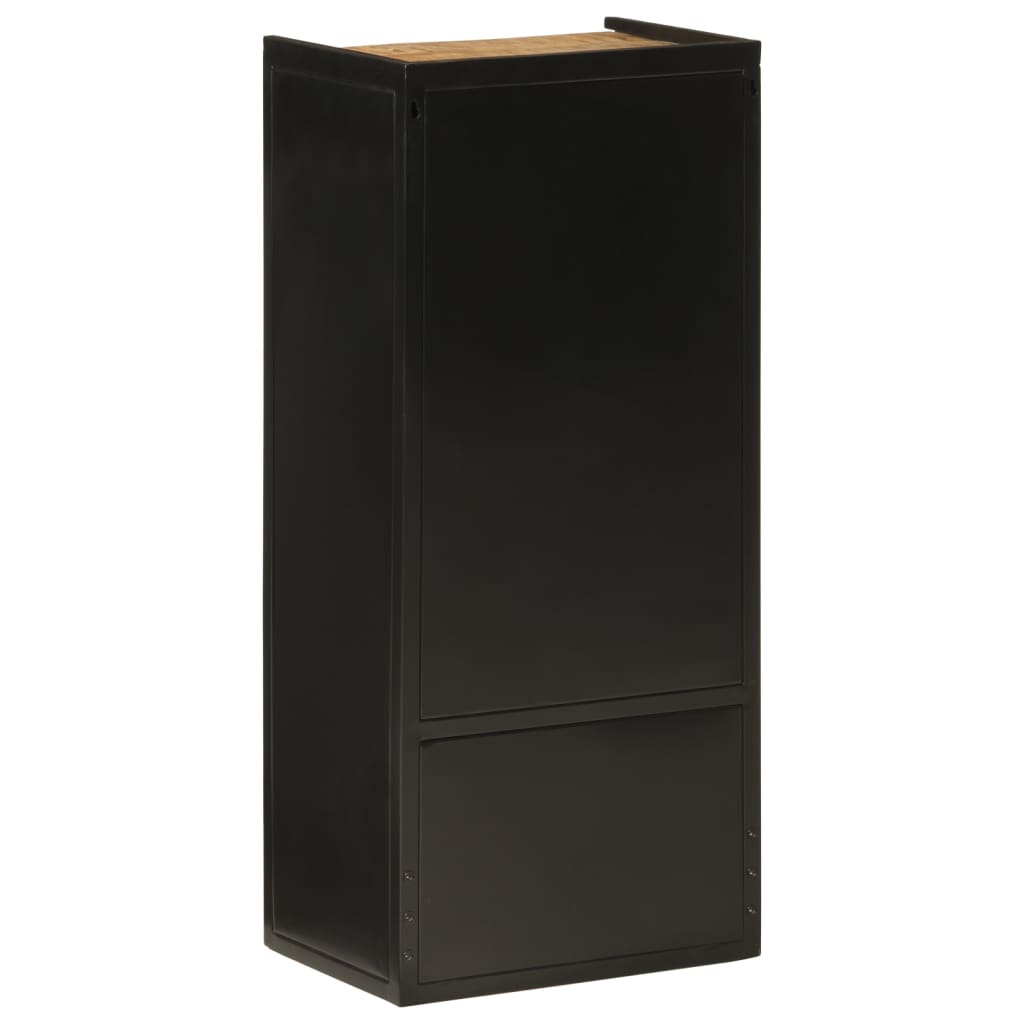 vidaXL vas és tömör mangófa fürdőszobai szekrény 40 x 27 x 90 cm - Image 5