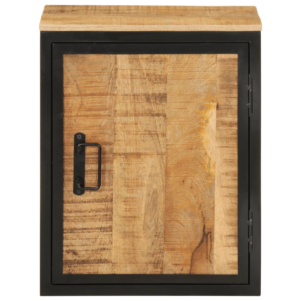 vidaXL tömör mangófa és vas fürdőszobai szekrény 40 x 30 x 50 cm - Image 3