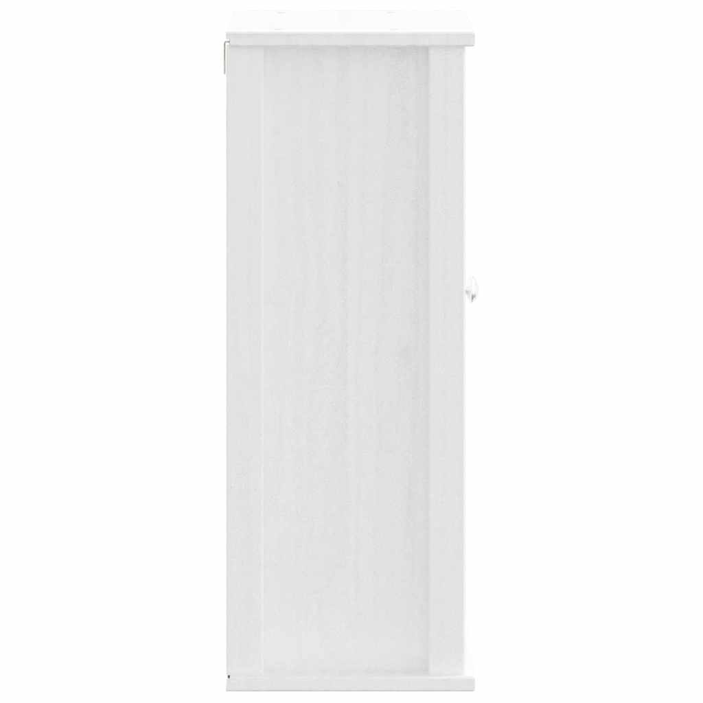 vidaXL BERG fehér tömör fenyőfa fürdőszobai faliszekrény 40x27x71,5 cm - Image 6
