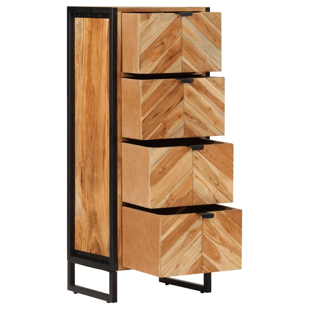 vidaXL tömör akácfa fürdőszobaszekrény 40 x 30 x 100 cm - Image 2