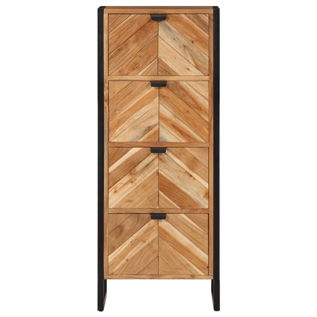 vidaXL tömör akácfa fürdőszobaszekrény 40 x 30 x 100 cm - Image 3