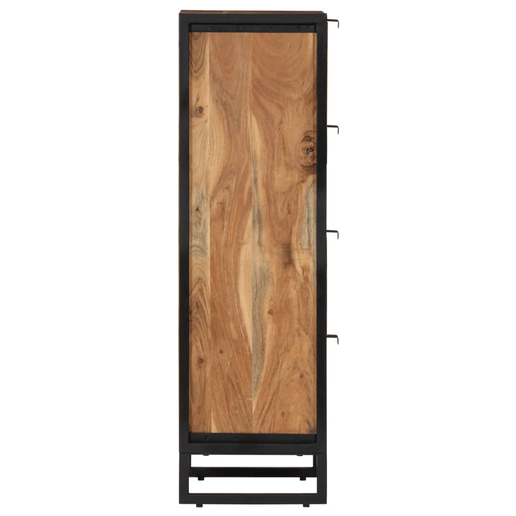vidaXL tömör akácfa fürdőszobaszekrény 40 x 30 x 100 cm - Image 4