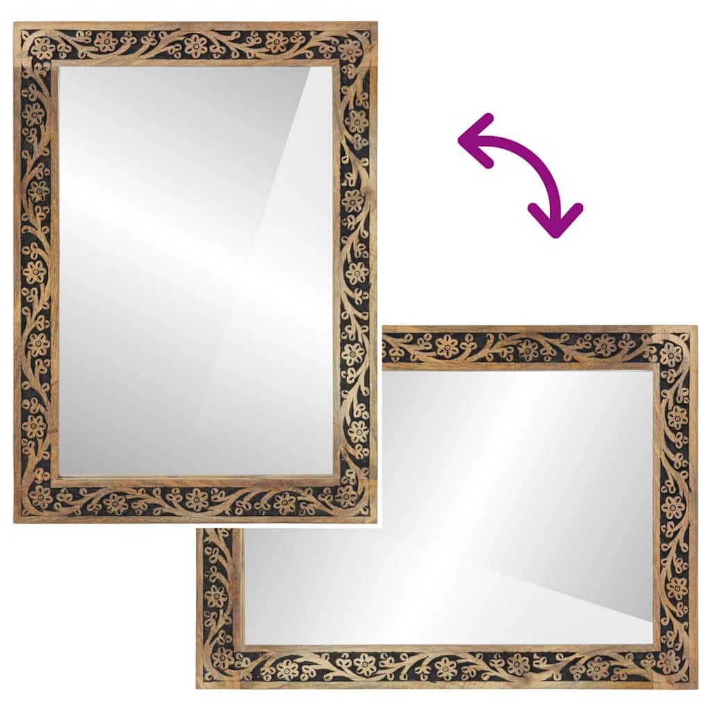 vidaXL 5 részes tömör mangófa fürdőszobai bútorszett - Image 11