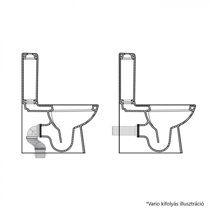 CeraStyle BELLA monoblokk WC - WC tartály - öblítőszelep