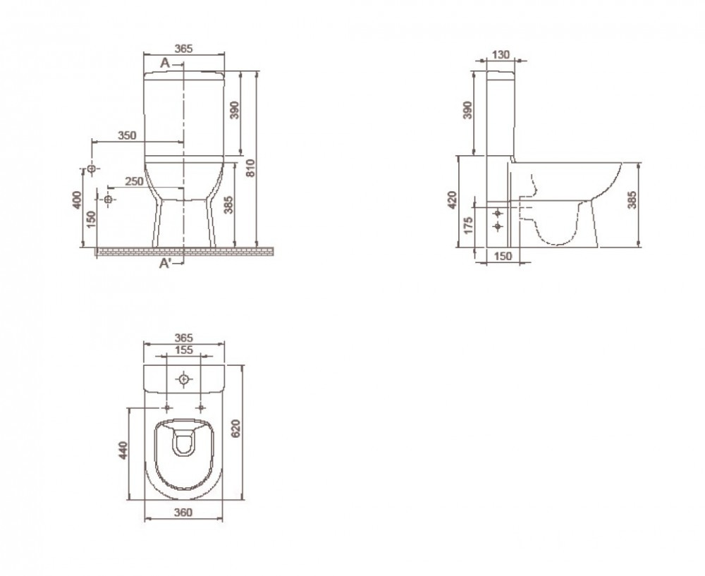 CeraStyle BELLA monoblokk WC - WC tartály - öblítőszelep - Image 2