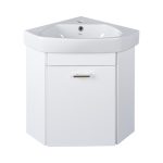 VivaStyle ARDA fali sarokszekrény CeraStyle ARDA porcelán sarokmosdóval 46 x 46 cm - JOBBOS
