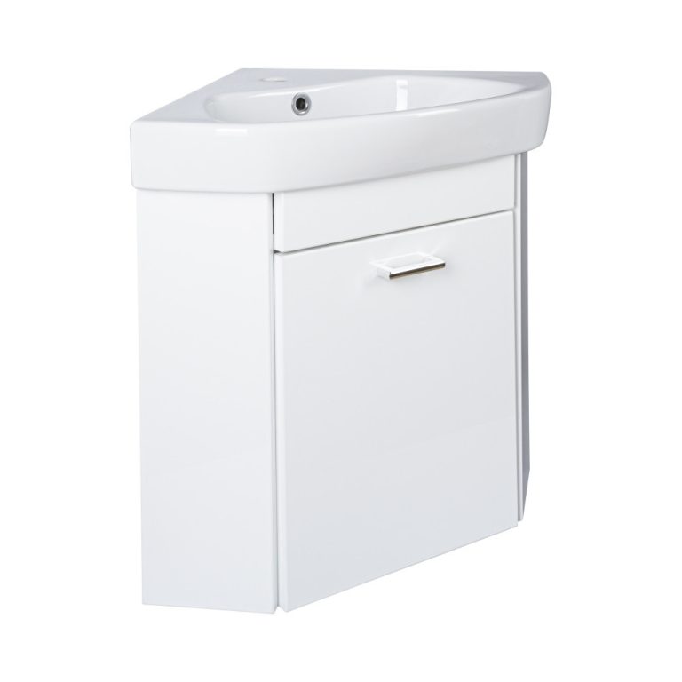 VivaStyle ARDA fali sarokszekrény CeraStyle ARDA porcelán sarokmosdóval 46 x 46 cm - JOBBOS - Image 2