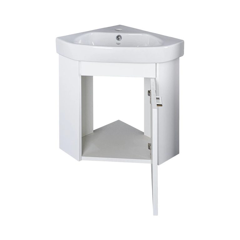 VivaStyle ARDA fali sarokszekrény CeraStyle ARDA porcelán sarokmosdóval 46 x 46 cm - JOBBOS - Image 5