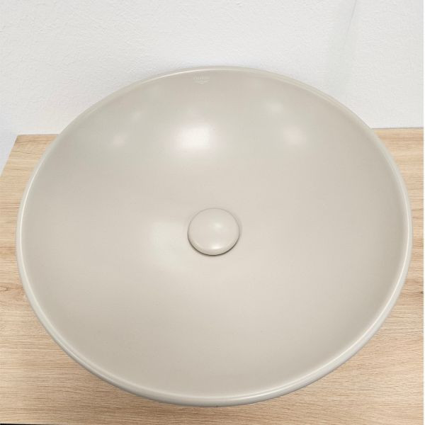 Klikk - klakk leeresztő - MATT BÉZS - túlfolyós mosdókagylóhoz - 5/4" - Ø 73 mm - Image 3
