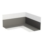 Bolta belső sarokszigetelő, szürke, 135x135x60 mm