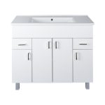 VivaStyle EKONOMIK PLUS 100 lábon álló fürdőszobabútor Sanovit SOFT 13100 mosdóval - 100 x 45,5 cm