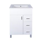 VivaStyle KARINA 85 lábon álló fürdőszobabútor 3 fiókos Sanovit ATRIA 9085 mosdóval 85 x 45,5 cm