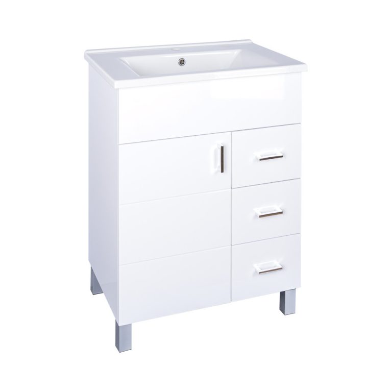 VivaStyle KARINA 85 lábon álló fürdőszobabútor 3 fiókos Sanovit ATRIA 9085 mosdóval 85 x 45,5 cm - Image 2