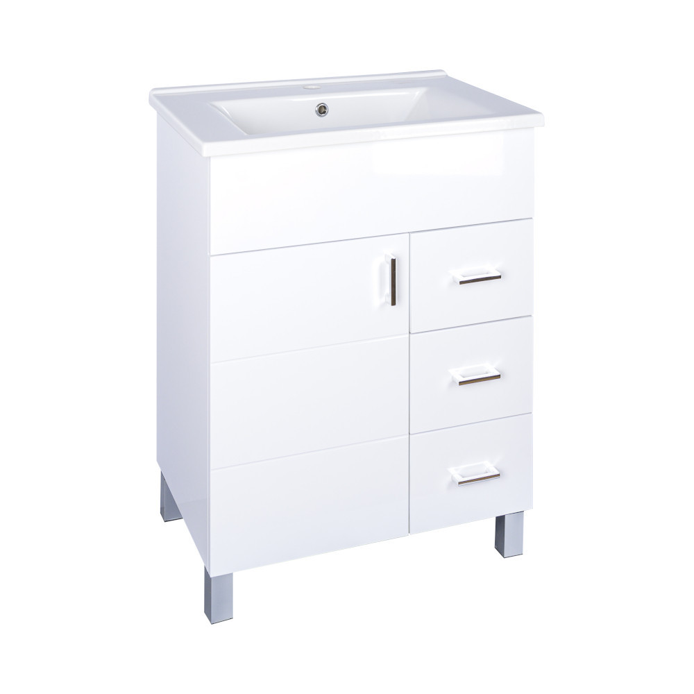 VivaStyle KARINA 85 lábon álló fürdőszobabútor 3 fiókos Sanovit ATRIA 9085 mosdóval 85 x 45,5 cm - Image 2