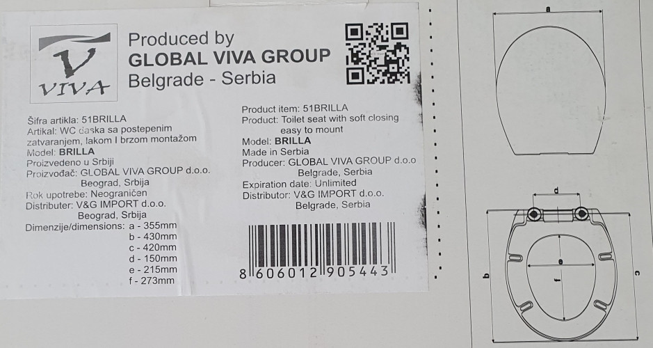 Viva BRILLA D-NORMAL WC ülőke - duroplast - lecsapódásgátlós - könnyen levehető klikk rendszer - Image 8
