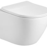 Eros ES OVAL fali WC - perem nélküli - WC ülőkével - VORTEX örvényöblítéssel - 53,5 cm