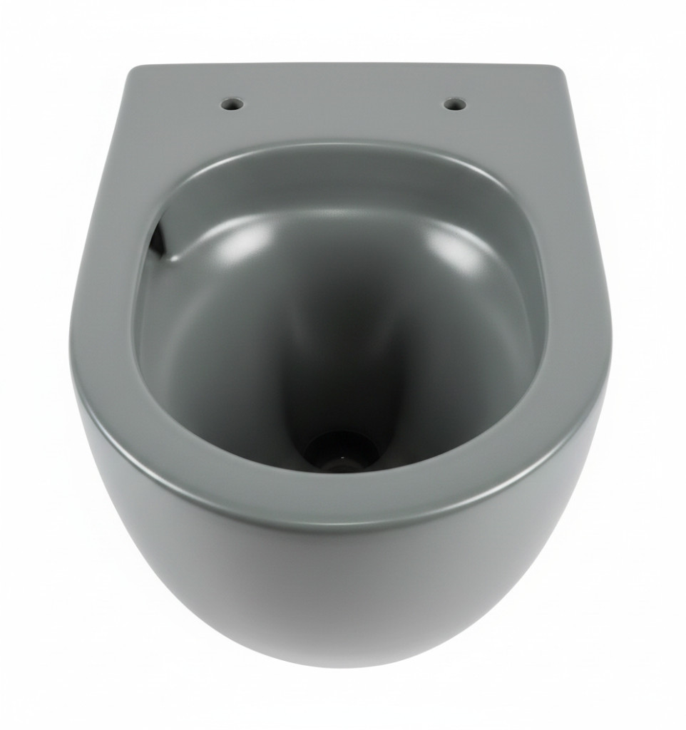 Eros ES BELLA SLIM fali WC - MATT SZÜRKE - WC ülőkével - VORTEX örvényöblítéssel - 49 cm - Image 2