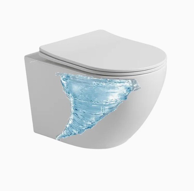 Eros ES BELLA SLIM fali WC - perem nélküli - WC ülőkével - VORTEX örvényöblítéssel - 49 cm - Image 3