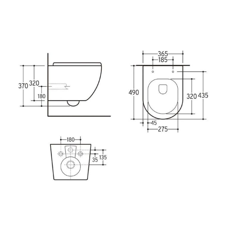 Eros ES BELLA SLIM fali WC - perem nélküli - WC ülőkével - VORTEX örvényöblítéssel - 49 cm - Image 10