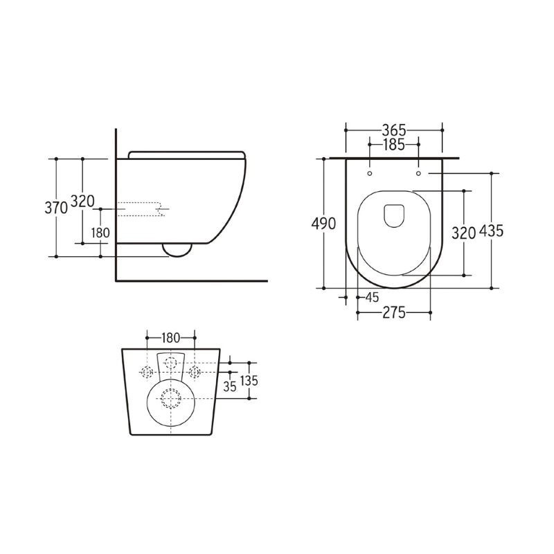 Eros ES BELLA SLIM fali WC - perem nélküli - WC ülőkével - VORTEX örvényöblítéssel - 49 cm - Image 10