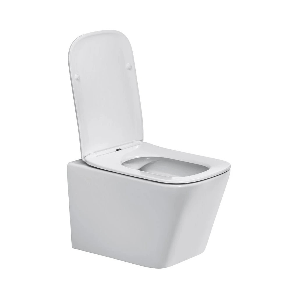 Eros ES QUADRO fali wc - ülőkével komplett - perem nélküli öblítés - 49,5 cm - Image 2