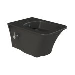 CeraStyle IBIZA fali WC - MATT FEKETE - BEÉPÍTETT bidé funkcióval - perem nélküli - 51 cm