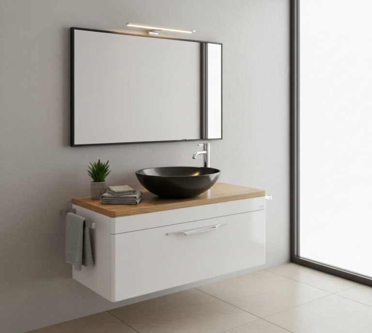 CeraStyle ZERO - PULTRA ültethető - Top Counter - porcelán mosdó - O - MATT FEKETE - Ø 46 cm - Image 2