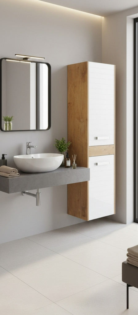 OUTLET - Viva STYLE Orient fali függesztett fürdőszobai ÁLLÓSZEKRÉNY - polcos - 160 x 40 cm - Image 2
