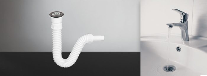 TEXO mosogató szifon flexibilis csővel - Ø 1" x 0,5 m x Ø 40/32 mm
