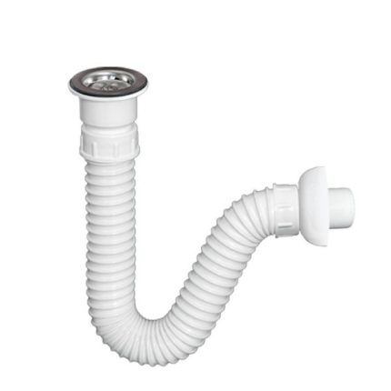 TEXO mosdószifon flexibilis csővel - Ø 5/4" x 0,5 m x Ø 40 mm