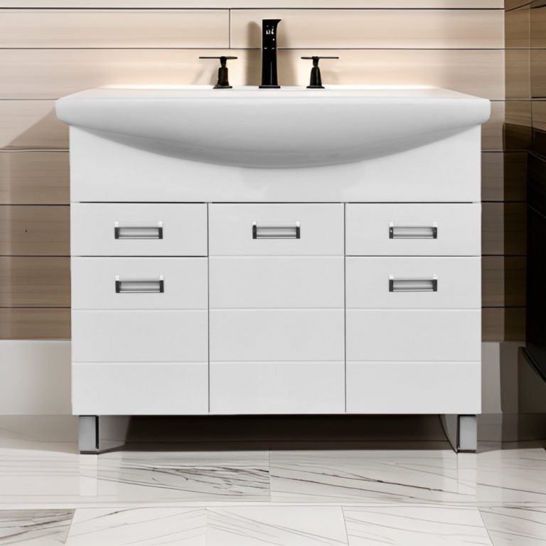 Viva SZQUARE 100 lábon álló fürdőszobabútor Sanovit ZENON 6095 porcelán mosdóval 97 x 51 cm - Image 8