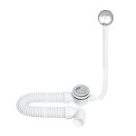 TEXO kádszifon - KRÓM - Klikk - klakk leeresztővel - flexibilis csővel - Ø 5/4" x 0,5 m x Ø 40 mm