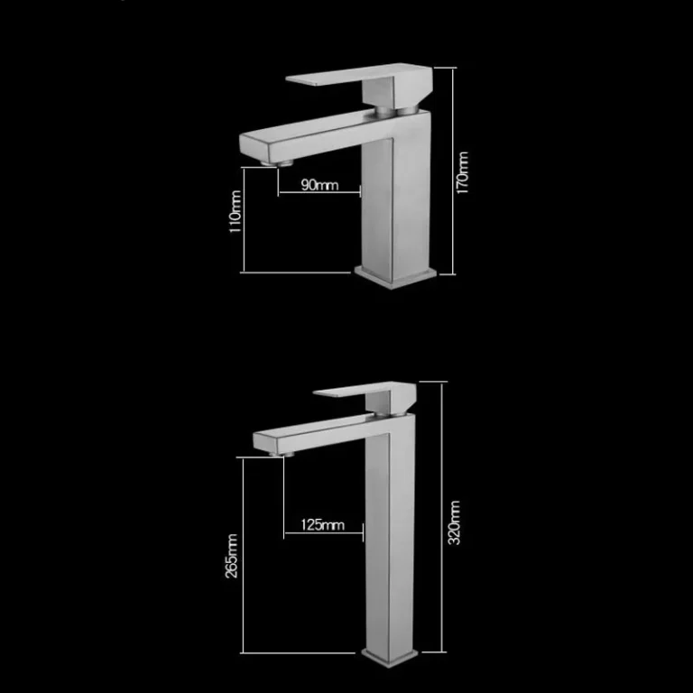 Basin Sink Bathroom Faucet Deck Mounted Stainless Steel Washbasin Hot Cold Water Mixer Taps Matte Black Lavatory Sink Tap - Image 5